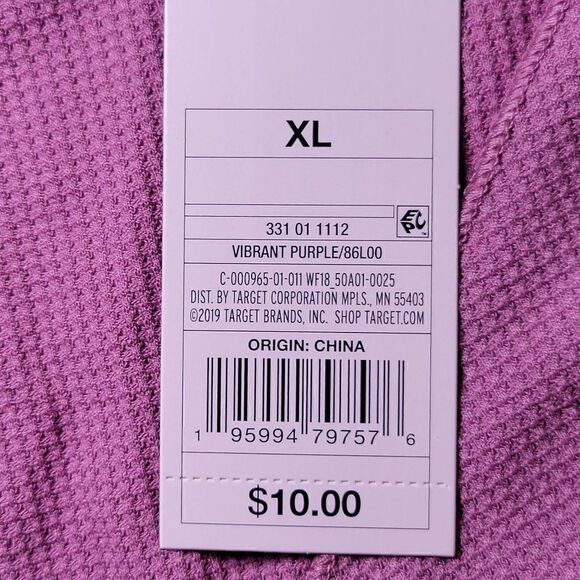 Wild Fable Pink Cinch Front Thermal Baby T-Shirt Sz L - Picture 6 of 7